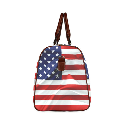 America Flag Banner Patriot Stars Stripes Freedom Waterproof Travel Bag/Large (Model 1639)