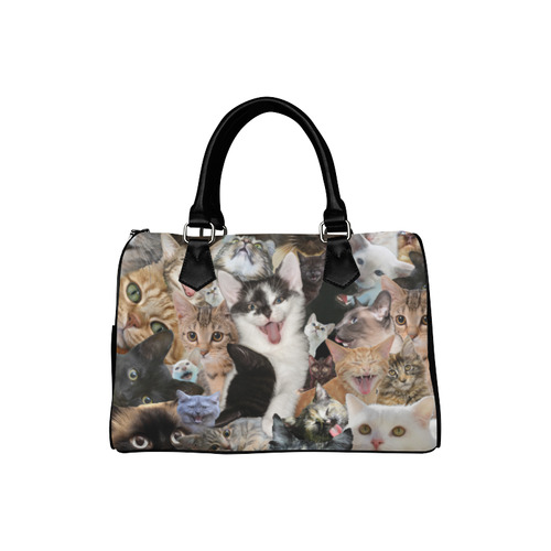 Crazy Kitten Show Boston Handbag (Model 1621)