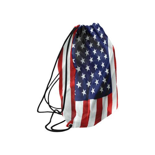 America Flag Banner Patriot Stars Stripes Freedom Large Drawstring Bag Model 1604 (Twin Sides)  16.5"(W) * 19.3"(H)