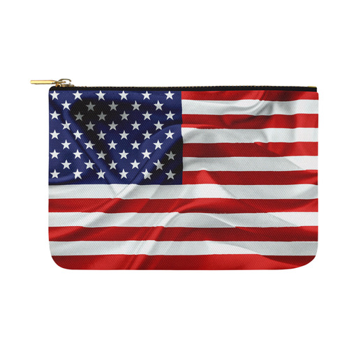 America Flag Banner Patriot Stars Stripes Freedom Carry-All Pouch 12.5''x8.5''