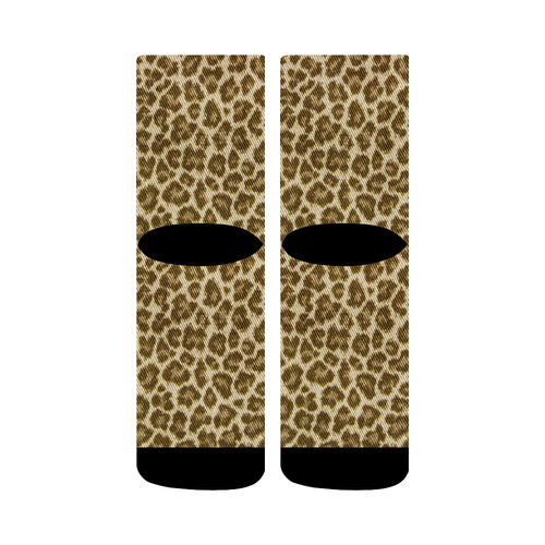 Halloween Leopard Fabric Pattern Crew Socks