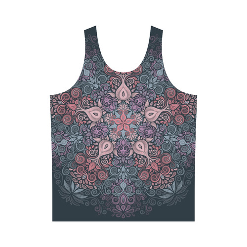 Baroque Garden Watercolor Mandala, pastels All Over Print Tank Top for Men (Model T43)