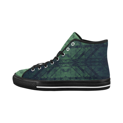 Sci-Fi Green Monster  Geometric design Vancouver H Men's Canvas Shoes (1013-1)