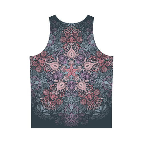 Baroque Garden Watercolor Mandala, pastels All Over Print Tank Top for Men (Model T43)