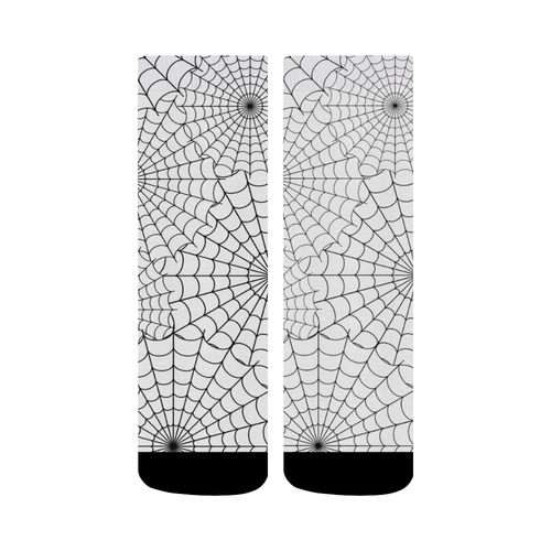Halloween Spiderwebs - Black Crew Socks
