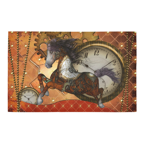 Steampunk, awesome steampunk horse Bath Rug 20''x 32''