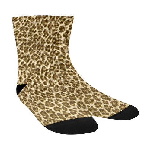 Halloween Leopard Fabric Pattern Crew Socks