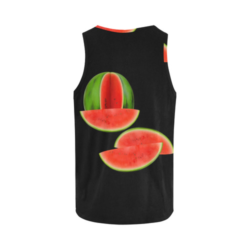 Watercolor Watermelon, red, green and sweet All Over Print Tank Top for Men (Model T43)