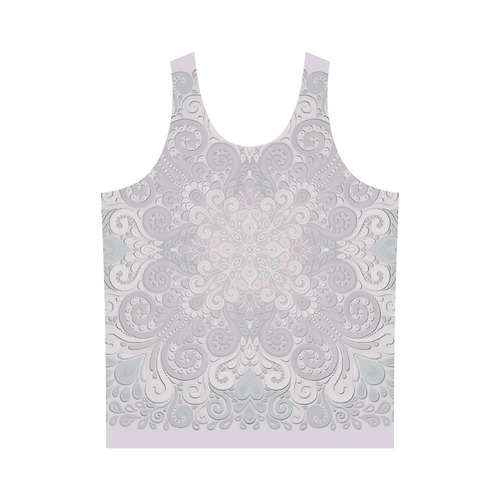 Romantic Powder Pink Watercolor Ornate All Over Print Tank Top for Men (Model T43)