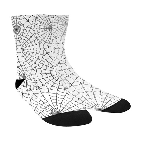 Halloween Spiderwebs - Black Crew Socks