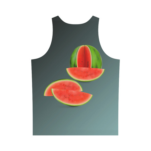 Watercolor Watermelon, red green and sweet All Over Print Tank Top for Men (Model T43)