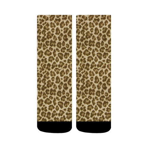 Halloween Leopard Fabric Pattern Crew Socks