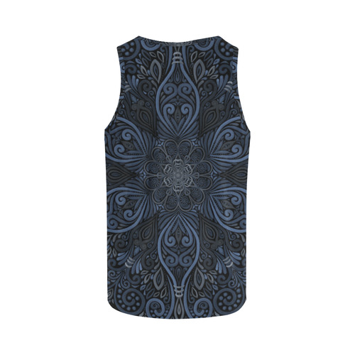 Blue Mandala Pattern with 3D effect All Over Print Tank Top for Men (Model T43)