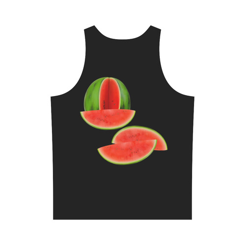 Watercolor Watermelon, red, green and sweet All Over Print Tank Top for Men (Model T43)