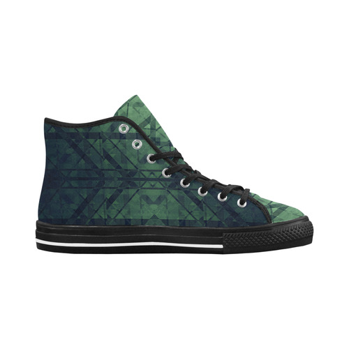 Sci-Fi Green Monster  Geometric design Vancouver H Men's Canvas Shoes (1013-1)