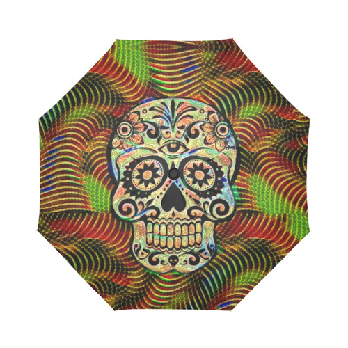 glamorous Skull B by JamColors Auto-Foldable Umbrella (Model U04)