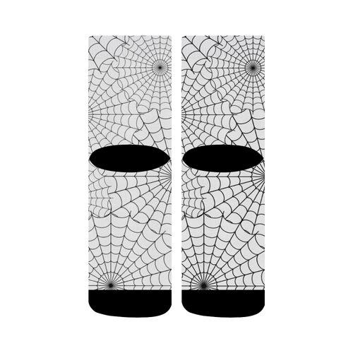 Halloween Spiderwebs - Black Crew Socks