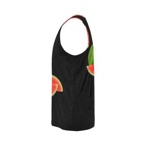 Watercolor Watermelon, red, green and sweet All Over Print Tank Top for Men (Model T43)