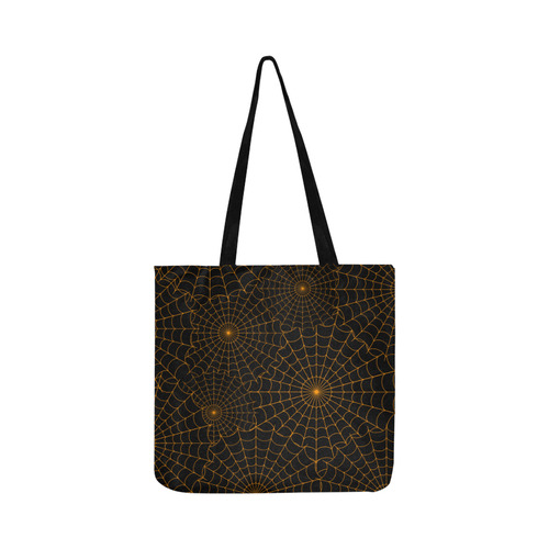 Halloween Spiderwebs - Orange Reusable Shopping Bag Model 1660 (Two sides)