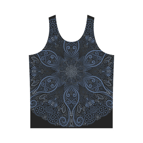 Blue Mandala Pattern with 3D effect All Over Print Tank Top for Men (Model T43)