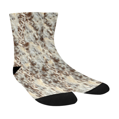 Cow/Horse Spots Animal Fur Image Crew Socks