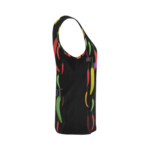 Hot Peppar, chili All Over Print Tank Top for Women (Model T43)