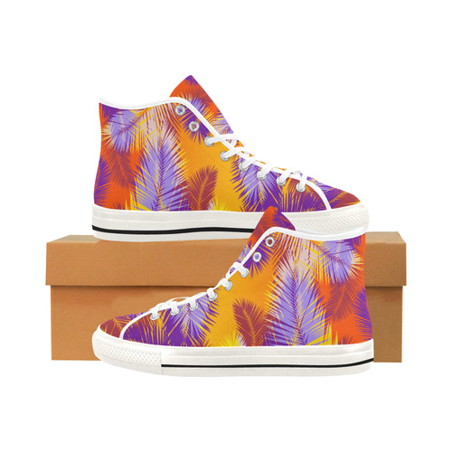 Tropical Summer Pop Art Hipster Vancouver H Men's Canvas Shoes (1013-1)