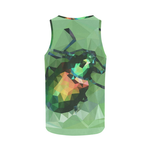 Pretty green bug, Low poly dogbane beetle All Over Print Tank Top for Men (Model T43)