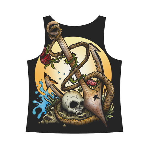 Anchored All Over Print Tank Top for Women (Model T43)