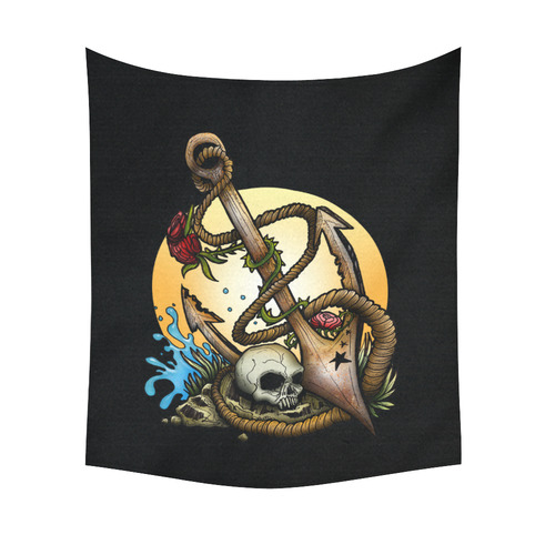 Anchored Cotton Linen Wall Tapestry 51"x 60"