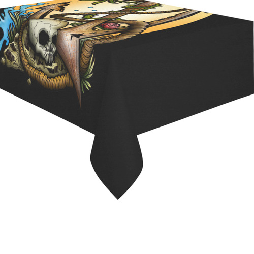 Anchored Cotton Linen Tablecloth 60" x 90"