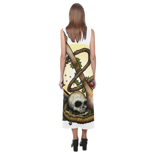 Anchored Phaedra Sleeveless Open Fork Long Dress (Model D08)
