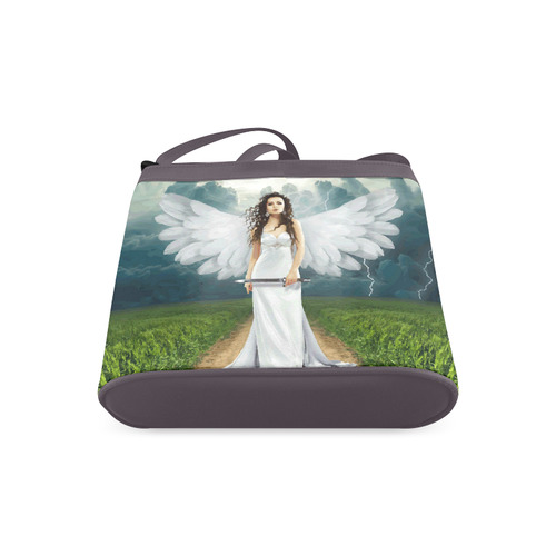 Beautiful Angel White Wings Landscape Crossbody Bags (Model 1613)
