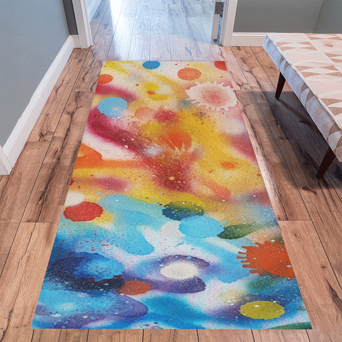 Bringing Life Spray Paining Long Rug Area Rug 9'6''x3'3''