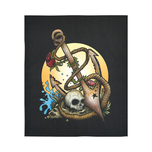 Anchored Cotton Linen Wall Tapestry 51"x 60"