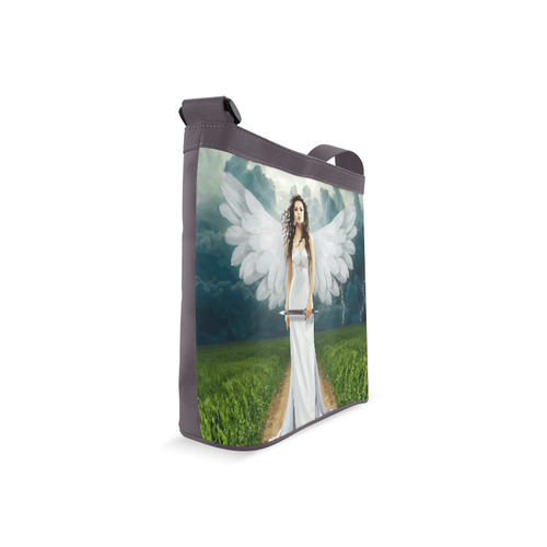 Beautiful Angel White Wings Landscape Crossbody Bags (Model 1613)