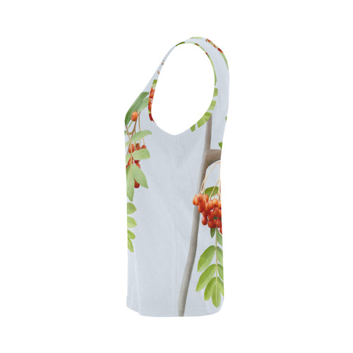 Rowan tree plant watercolor All Over Print Tank Top for Women (Model T43)