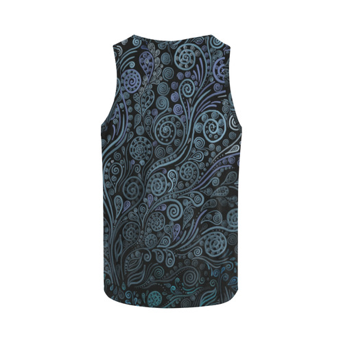 3D psychedelic ornaments blue All Over Print Tank Top for Women (Model T43)