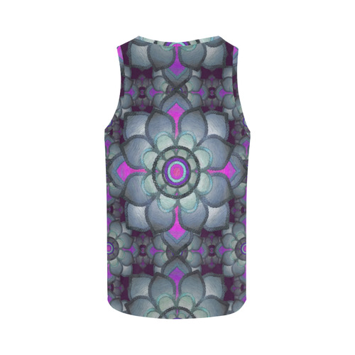 Hot Pink and teal pattern All Over Print Tank Top for Women (Model T43)