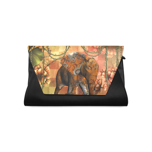 Steampunk, awesome steampunk elephant Clutch Bag (Model 1630)