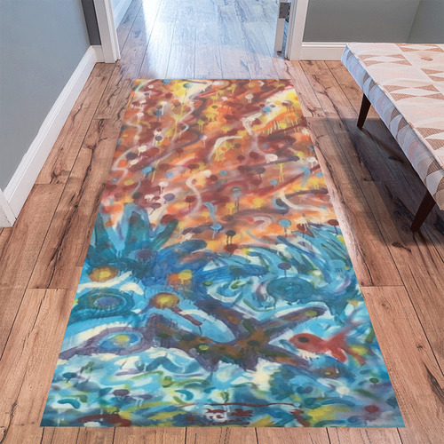 Life Ignition Mural Art side 2 Area Rug 9'6''x3'3''