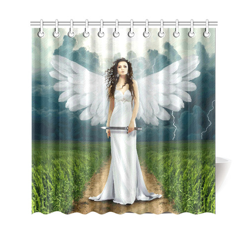 Beautiful Angel White Wings Landscape Shower Curtain 69"x70"