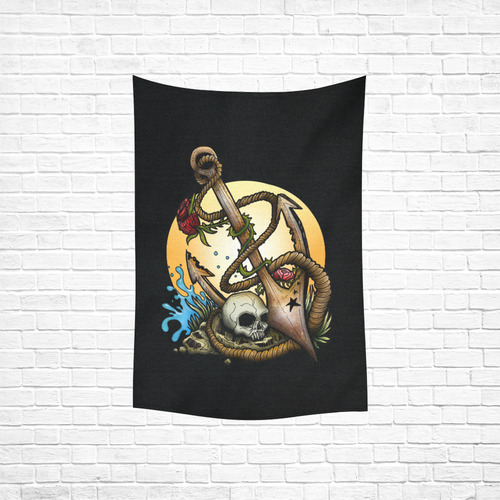 Anchored Cotton Linen Wall Tapestry 40"x 60"