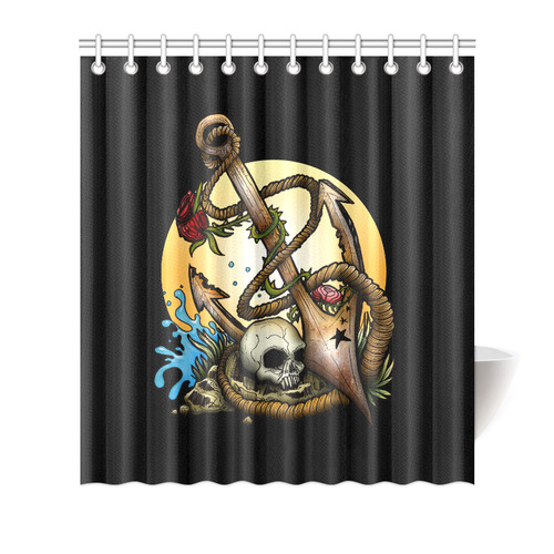 Anchored Shower Curtain 66"x72"