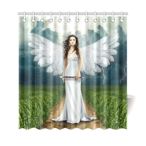 Beautiful Angel White Wings Landscape Shower Curtain 69"x72"