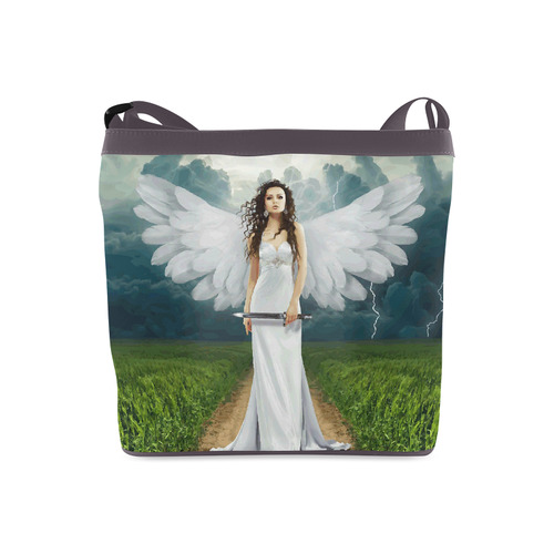 Beautiful Angel White Wings Landscape Crossbody Bags (Model 1613)
