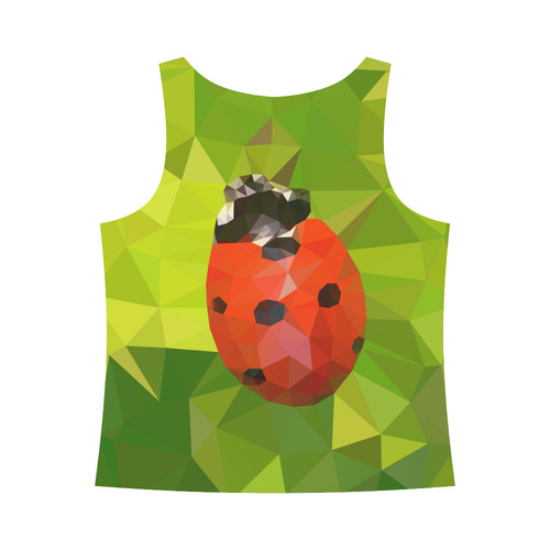 Lady Bug, low poly All Over Print Tank Top for Women (Model T43)