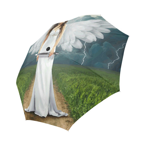 Beautiful Angel White Wings Landscape Auto-Foldable Umbrella (Model U04)