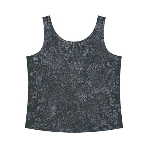 Soft Blue 3D Psychedelic Ornamental All Over Print Tank Top for Women (Model T43)