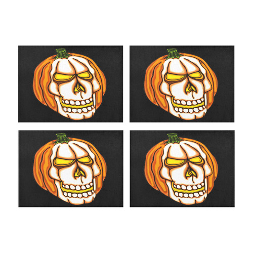 Pumpkin Skull Placemat 14’’ x 19’’ (Set of 4)
